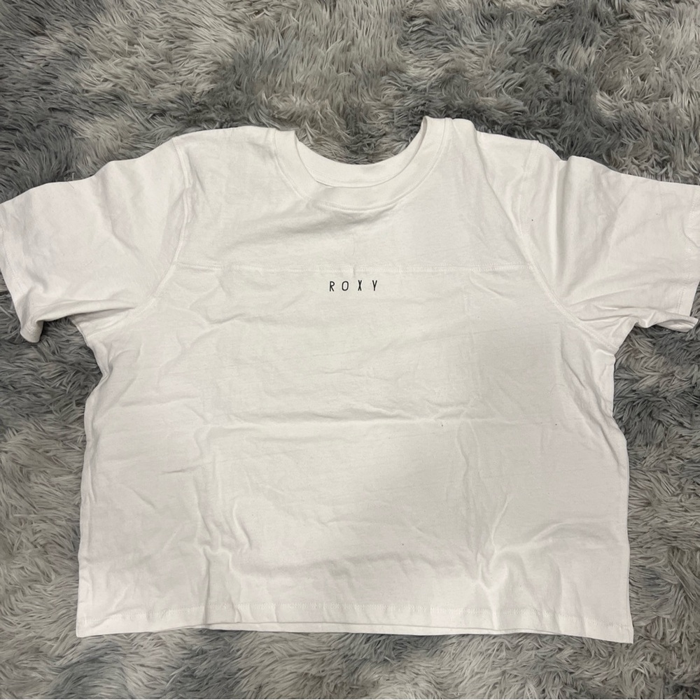 ROXY WOMEN'S White GRAPHIC SHORT SLEEVE VINTAGE PHOTO T-SHIRT TEE Sz Xl
